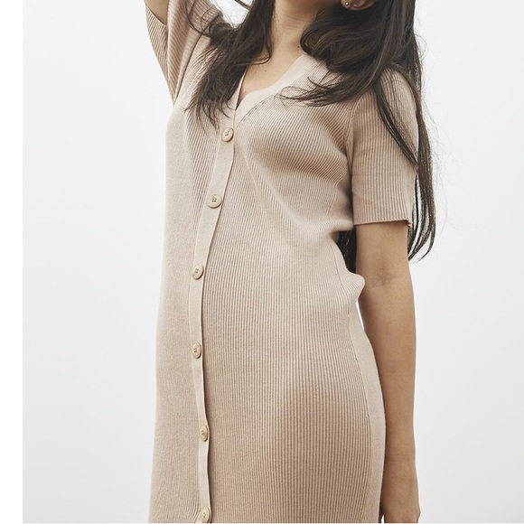 Ali Golden Ribbed Dress - Picture 2 of 4